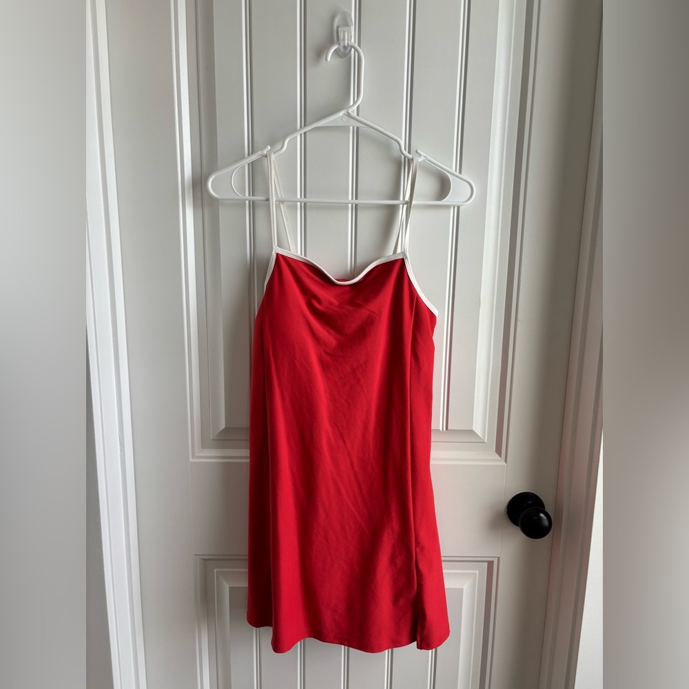 Red Athletic Dress with attached Shorts